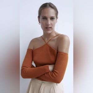 Zara cutout ribbed top